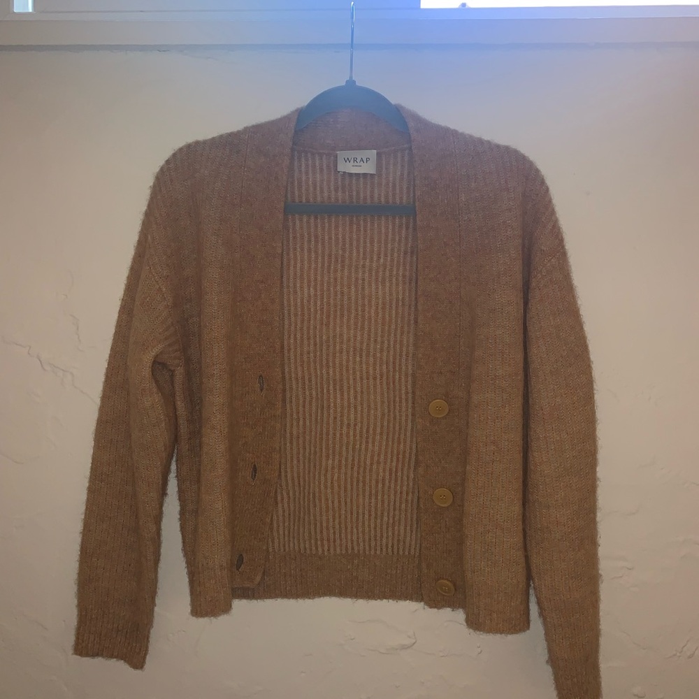 Women's Tan Cardigan Sweater